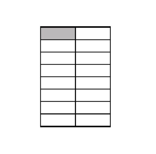 Samolepicí etiketa A4, 16ks na archu, 105 x 37 mm